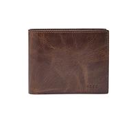 FOSSIL Derrick RFID Large Coin Pocket Bifold Dark Brown