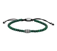Armband FOSSIL "JEWELRY, JF04416793, JF04413040, JF04414040, JF04415040" Armbänder Gr. Edelstahl, grün (edelstahlfarben, schwarz, grün, grün) Fossil mit Hämatit, Tigeraugen, Sodalith und Malachit (86520627-0)