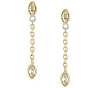 Fossil Hängeohrringe Sadie Seasonal Sparkle Edelstahl Goldfarben