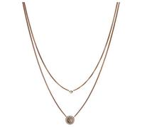 Fossil Halskette Für Frauen Misty Autumn, Gesamtlänge:42+46+5Cm Verlängerungskette Rose Gold Edelstahl Halskette, JF02953791