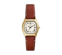 Fossil Harlow Damen-Uhr, Quarzwerk mit Edelstahl- oder Lederarmband Dunkelbraun
