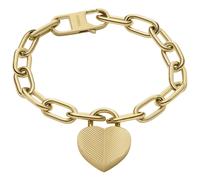 FOSSIL Harlow Linear Texture Heart Bracelet Gold