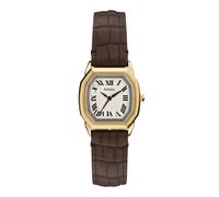 Fossil harlow quarz braunem damen uhr mit creme zifferblatt und leder armband one_size Braun