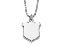 Kette mit Anhänger FOSSIL "Wappen, HERITAGE, JF04345040" Halsketten Gr. Edelstahl, Länge: 55 cm, silberfarben (edelstahlfarben) Damen Ketten mit Anhänger Edelstahl (22297708-0)