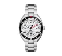 Fossil Herren-Armbanduhr Breaker Quarz Edelstahl mit drei Zeigern, Farbe: Silber (Modell: FS6063)