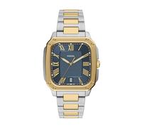 Fossil Herren Crosby Dreizeiger Datum zweifarbig Edelstahl Uhr (Modell: FS6161)
