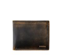 Fossil Herren Faltbare Ausweishülle Geldbörse, Wade Black Vintage, Einheitsgröße