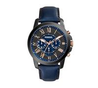 Fossil Herren Grant Uhr, Quarz-Chronographenwerk mit Lederarmband