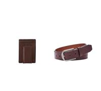 FOSSIL Herren Ingram Braunes Leder Portemonnaie und Samson Gürtel, Set