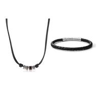 Fossil Herren Kette Leder & Herren Armband Leder JF00510797