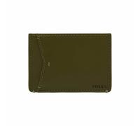 Fossil Herren Leder Minimalistische Kartenhülle Vordertasche Brieftasche, Joshua Grünes Moos, Kreditkartenetui