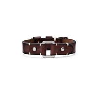 Fossil Herren Leder mit Schnallenverschluss Armband