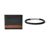 Fossil Herren Quinn Leder Bifold Geldbörse 11,5 cm L x 2 cm B x 9 cm H Herren Armband Leder JF00510797