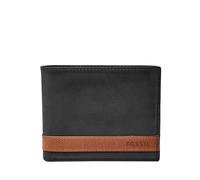 Fossil Herren Quinn Leder Bifold Wallet, Schwarze Flip-Id, Einheitsgröße