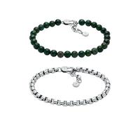 Fossil Herren Silberfarbenes Edelstahlarmband, JF04940SET