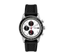 Fossil Herren Sport Tourer Chronograph schwarze Silikonuhr