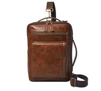 Fossil Herren Umwandelbarer Rucksack Commuter, Buckner Small Cognac