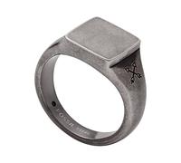 Fossil Herren Vintage Casual Silber Edelstahl Siegelring