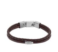 Fossil Herrenarmband All Stacked Up mehrreihig Leder braun, JF04702040