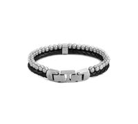 Fossil Edelstahlarmband JF04855040 – silberfarben, Herren, Karabiner/Faltschließe
