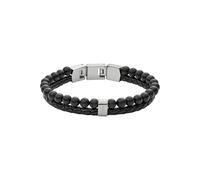 Fossil Herrenarmband aus Edelstahl oder Leder mit Faltverschluss