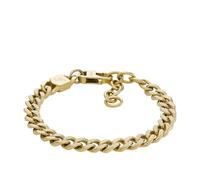 Fossil Armbänder - Harlow Linear Texture Chain Gold-Tone Stainless St - Gr. M - in Gold - für Damen