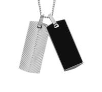 FOSSIL Herren Kette 'HARLOW' schwarz / silber, Größe One Size schwarz / silber One Size