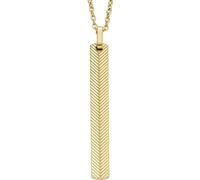 Kette mit Anhänger FOSSIL "HARLOW LINEAR, JF04564040, JF04609710" Halsketten Gr. Edelstahl, Länge: 56 cm Breite: 4,5 mm, gelb (gelbgoldfarben) Damen Ketten mit Anhänger Edelstahl (33984700-0)