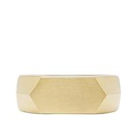 Fossil Herrenring, All Stacked Up Gold-Tone Edelstahl Siegelring