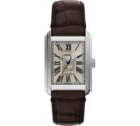 Fossil Herrenuhr Edelstahl beige, braun Herren