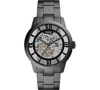 Fossil Herren Analog Mechanisches Handaufzugswerk Uhr mit Edelstahl Armband ME3268