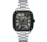 Fossil Herrenuhr Edelstahl schwarz, silber Herren