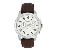 Fossil Herren Chronograph Quarz Uhr mit Leder Armband FS4735