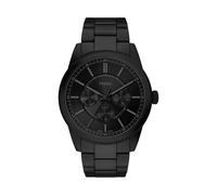 Quarzuhr FOSSIL "PEARSON", schwarz, schwarz, Armbanduhren, Herren, Armbanduhr, Herrenuhr, Lederarmband, analog, Tag, Wochentag (66239424-0) schwarz, schwarz