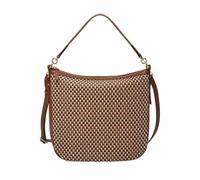 Fossil Huntington Leder oder Polyester Geldbörsen-Set für Herren, Braun gestreift