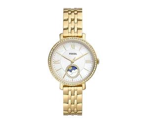 Fossil Jacqueline Watch für Damen, Quarz-Dreizeiger-Mondphasenwerk mit Edelstahlarmband