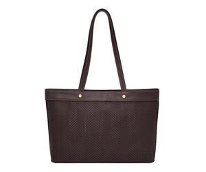 FOSSIL Jessie Woven Tote Chocolate