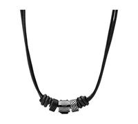 Fossil Jewelry Herren-Halskette mit Anhänger Edelstahl schwarz JF00501797