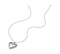 Fossil Damen-Edelstahl oder Sterlingsilber-Halskette mit Karabinerverschluss, Perlmuttsilber