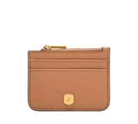 Fossil Lennox Leder oder Polyester Geldbörse für Damen Braun Beige 10.16 cm L x 0.38 cm W x 7.62 cm H