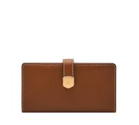 Fossil Lennox Leder Tab Clutch Geldbörse Damen Mittelbraun (Modell SL10036200), Braun, Einheitsgröße