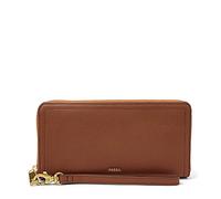 Fossil Logan Leder oder Polyurethan Zip Clutch Geldbörse für Damen