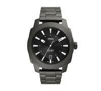 Fossil Machine Herrenuhr mit Edelstahl- oder Lederband, Chronograph oder Analoguhr-Anzeige, 49 mm, Rauchgrau, One Size, Maschine