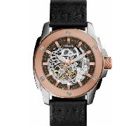 Fossil Machine ME3082 Automatik-Skelett-Herrenarmbanduhr - 50 mm schwarzes Leder 50mm