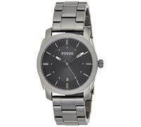Fossil Machine Uhr für Herren, Quarzwerk mit Edelstahl- oder Lederarmband, Schwarz und Grau, 42MM