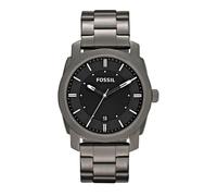 Fossil Machine Uhr für Herren, Quarzwerk mit Edelstahl- oder Lederarmband, Dunkelgrau, 42MM