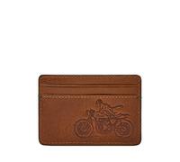 Fossil Mens Bronson Card Case, Brown, 10 cm L X 0.63 cm W X 7 cm H EU