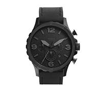 Fossil Nate Uhr für Herren, Quarzwerk Chronograph mit Edelstahl- oder Lederarmband