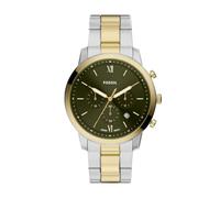 Fossil Neutra Herren 44MM Silberfarbene Edelstahluhr, FS6189