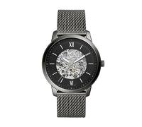 Fossil Neutra Uhr für Herren, Automatikuhrwerk mit Edelstahl- oder Lederarmband, Dunkelgrau, 44MM